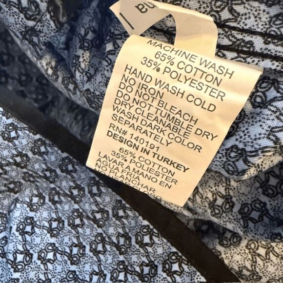 Silver Stone Men's Modern Fit Button Down Shirt Blue Black Size XL NWT - Picture 7 of 8